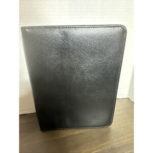 Day-Timer Planner Binder Brown Leather 7 Rings Loose Leaf USA Made 1996 Vintage